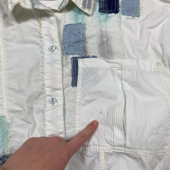 Free People Costa Balena Button-Up Shirt Women's‎ Large - Picture 5 of 9